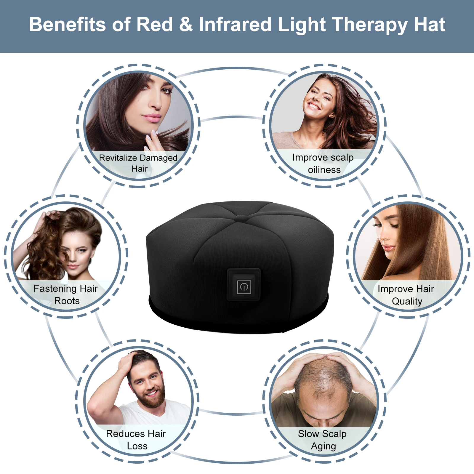 Red Light Therapy Hat for Hair Growth Head - Image 14